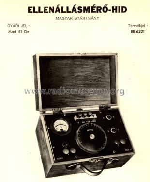 Ekahid / Resistance Bridge 51Gz; EKA; Budapest (ID = 2399621) Equipment