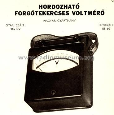 Hordozható feszültségmérő - Portable Voltmeter 145DV; EKA; Budapest (ID = 2399650) Equipment