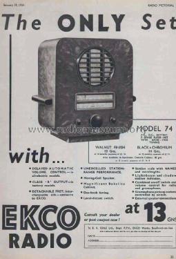 AC74; Ekco, E.K.Cole Ltd.; (ID = 2698933) Radio