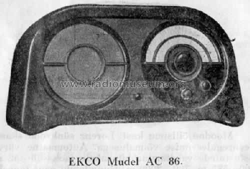 AC86; Ekco, E.K.Cole Ltd.; (ID = 294470) Radio