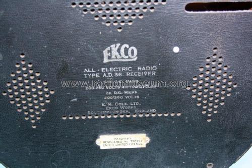 AD 36; Ekco, E.K.Cole Ltd.; (ID = 2823096) Radio