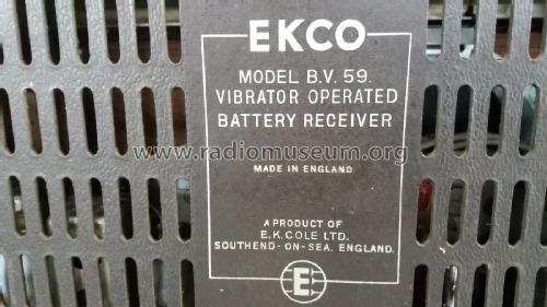 BV59; Ekco, E.K.Cole Ltd.; (ID = 2225996) Radio