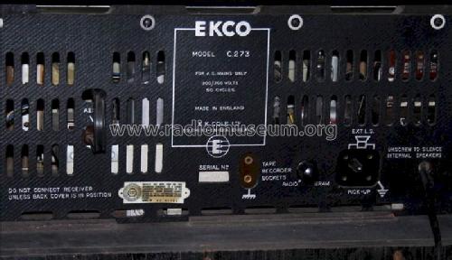 C273; Ekco, E.K.Cole Ltd.; (ID = 1033633) Radio