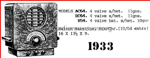 Consolette DC64 DC 64; Ekco, E.K.Cole Ltd.; (ID = 111573) Radio