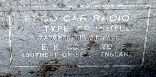 CR152; Ekco, E.K.Cole Ltd.; (ID = 1966016) Car Radio