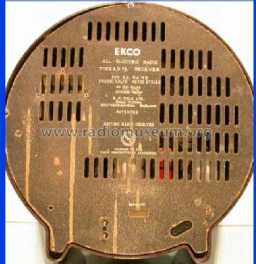 Round Ekco AD75; Ekco, E.K.Cole Ltd.; (ID = 218824) Radio