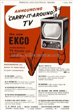 TMB272; Ekco, E.K.Cole Ltd.; (ID = 186079) TV Radio