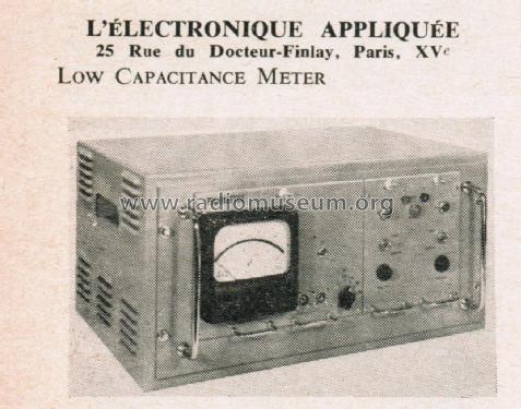 Capacimètre Picomètre - Low Capacitance Meter PFM-1; ELA E.L.A., L' (ID = 2666696) Ausrüstung