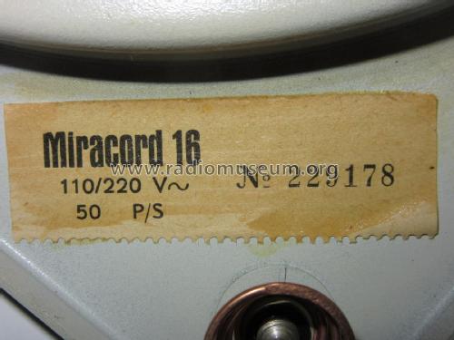Miracord 16 PW 16; Elac Electroacustic (ID = 2201223) Enrég.-R