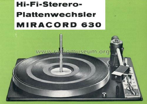 Miracord 630; Elac Electroacustic (ID = 736428) Sonido-V