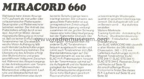 Miracord 660; Elac Electroacustic (ID = 1009017) R-Player