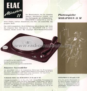 Miraphon 11M; Elac Electroacustic (ID = 735314) Ton-Bild