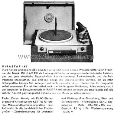 Mirastar 160; Elac Electroacustic (ID = 2185422) Enrég.-R