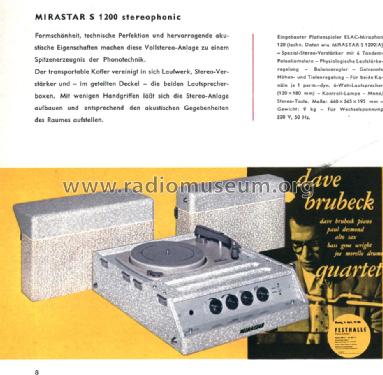 Mirastar S1200 Stereophonic; Elac Electroacustic (ID = 735706) R-Player