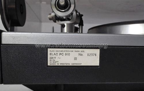 Automatic Direct Drive PC 910; Elac Electroacustic (ID = 2622815) Enrég.-R