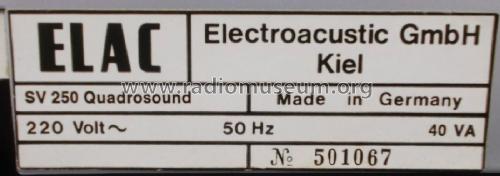 SV250 Quadrosound; Elac Electroacustic (ID = 1796151) Ton-Bild