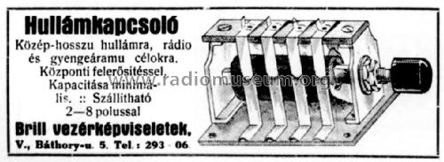 Hullámkapcsoló - Band switch ; Elbe Elektró - Rádió (ID = 2495451) Radio part