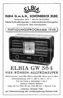 GW364; Elbia GmbH; (ID = 2522867) Radio