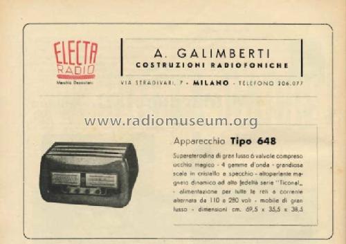 648; Electa Radio, A. (ID = 2462346) Radio