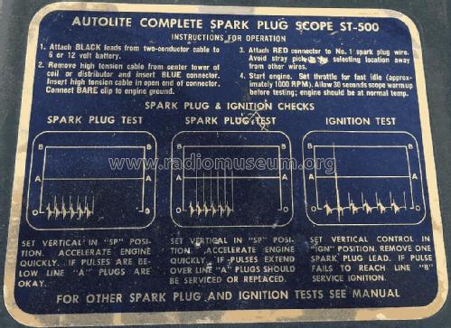 Spark Plug Scope ST-500; Electric Auto-Lite (ID = 2507154) Equipment