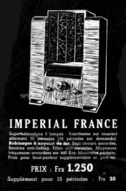 Imperial France 5; Electric-Radio- (ID = 1852516) Radio