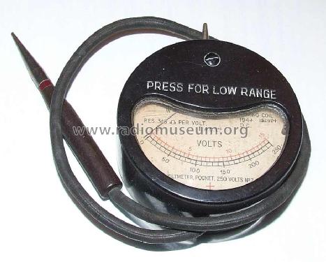 Voltmeter Pocket 250 Volts No.2; Electrical Apparatus (ID = 609845) Equipment