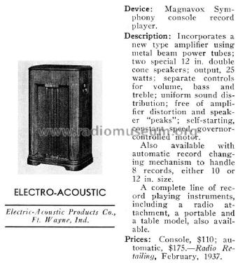 Magnafox Symphony ; Electro Acoustic (ID = 1159881) R-Player