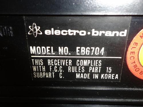 FM-AM Radio - 8 Track Tape Player EB6704; Electro-Brand Inc.; (ID = 1518711) Radio