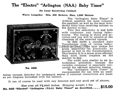 Arlington 'Electro' Baby Timer No. 4433; Electro Importing Co (ID = 1039282) mod-pre26