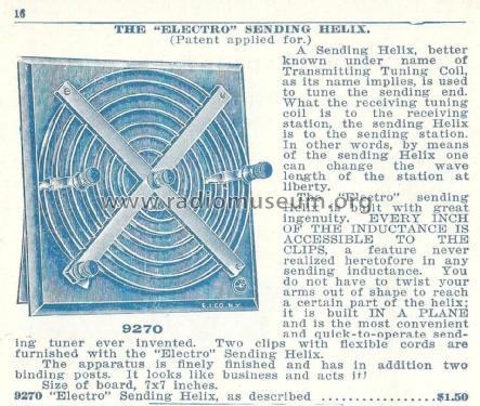 Electro Sending Helix No. 9270; Electro Importing Co (ID = 1978630) Amateur-D