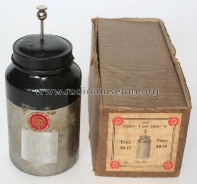 Leyden Jar 1-Pint No. 9221; Electro Importing Co (ID = 1978670) Amateur-D