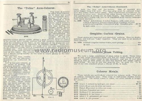 Telim Auto-Coherer No. 1098; Electro Importing Co (ID = 1980479) Radio part