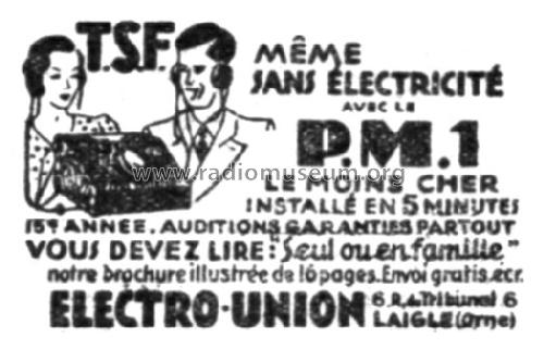 Le PM1 ; Électro-Union; (ID = 1841903) Radio