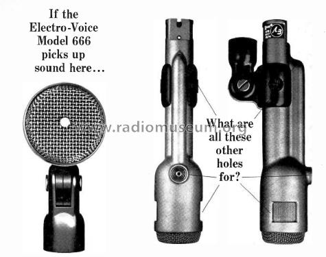 Cardioid Microphone 666; Electro-Voice Inc.; (ID = 1797747) Micrófono/PU