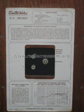 E-V Seven ; Electro-Voice Inc.; (ID = 1423107) Speaker-P
