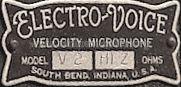 V-2 ; Electro-Voice Inc.; (ID = 635261) Microfono/PU