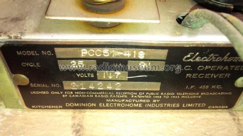 Continental PCC51-418; Electrohome Dominion (ID = 1995443) Radio