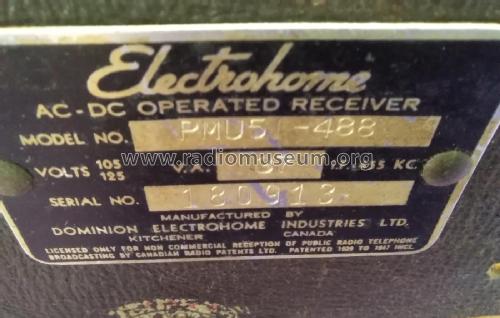 Picturadio PMU51-488 Ch= PU2-4518; Electrohome Dominion (ID = 2635024) Radio
