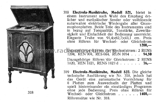 521W; Electrola GmbH (ID = 3002982) Radio