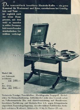 Koffer-Grammophon 106; Electrola GmbH (ID = 1273942) TalkingM