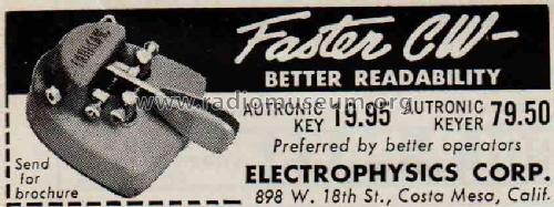 Autronic Key; Electrophysics Corp. (ID = 2069194) Morse+TTY