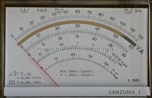 Univerzal Meter Ganzuniv-1; Elektromos (ID = 2109231) Equipment