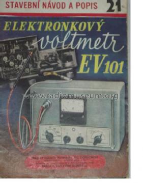 Elektronkovy voltmetr EV101; Elektra, Pražský (ID = 389208) Kit