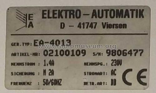Labornetzgerät EA-4013; Elektro-Automatik EA (ID = 3008898) Equipment
