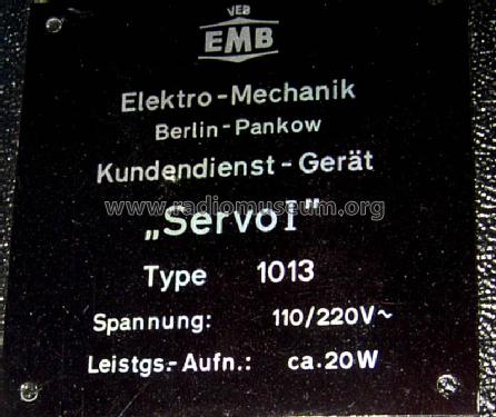 Servo I 1013; Elektro-Mechanik (ID = 145043) teaching