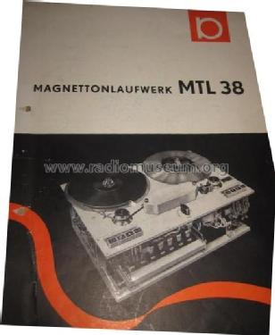 Magnettonlaufwerk MTL38; Elektro-Akustik (ID = 1796104) R-Player