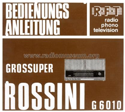 Rossini G6010; Elektroakustik (ID = 2125862) Radio