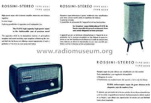 Rossini Stereo 6001; Elektroakustik (ID = 1976182) Radio