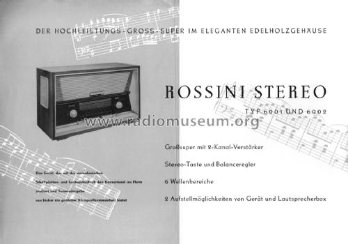 Rossini Stereo 6001; Elektroakustik (ID = 2125989) Radio