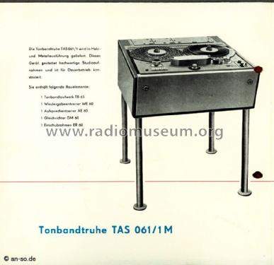 Tonbandtruhe TAS 061/1H Metalltruhe; Elektro-Akustik (ID = 1482733) R-Player